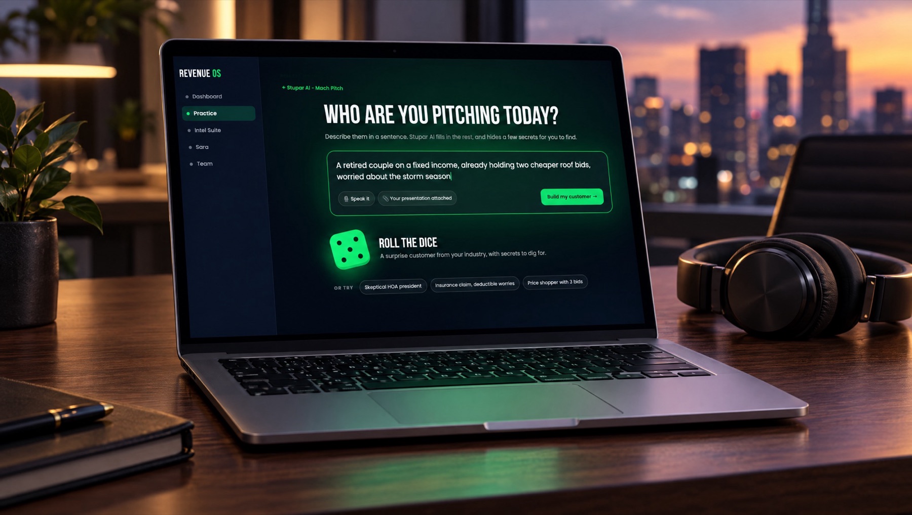 Building a Mach Pitch customer from one sentence